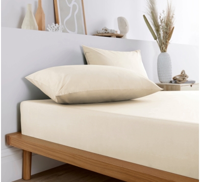 Jemno žlté džersejové prestieradlo s lycrou