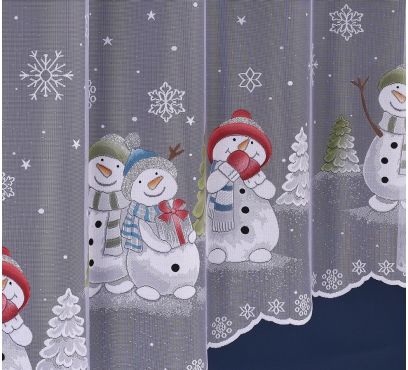 Hotová oblúková záclona žakárového typu s farebnými motívmi (1)