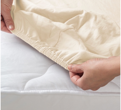 Jemno žlté džersejové prestieradlo s lycrou (2)