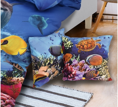 Obrazová posteľná súprava s motívom DELFÍNY (3)