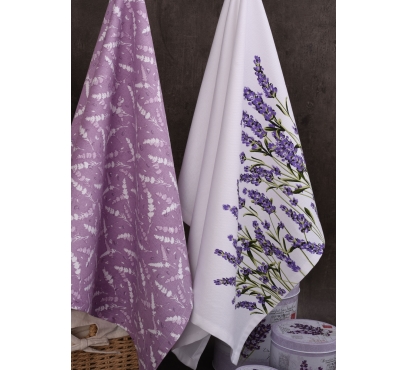 Savé bavlnené utierky UT58 - Motív levanduľa - JIMI Textil (2)