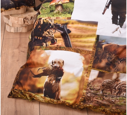 Obrazová posteľná súprava s motívom POĽOVNÍCTVO (4)