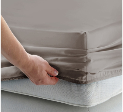 Béžovo-sivé džersejové prestieradlo s lycrou (1)