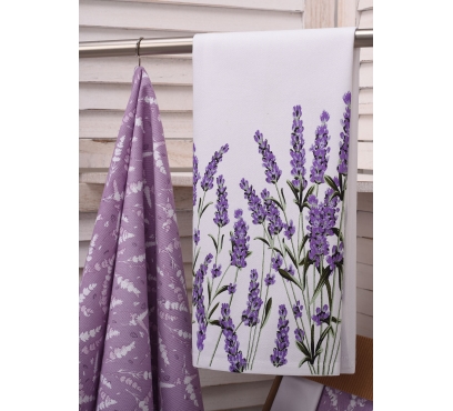Savé bavlnené utierky UT58 - Motív levanduľa - JIMI Textil (1)