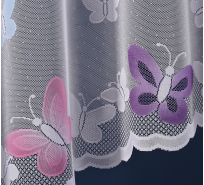 Detská žakárová záclona s farebnými motívmi (3)