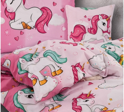Obrazová posteľná súprava bavlna exclusive JEDNOROŽCE (2)