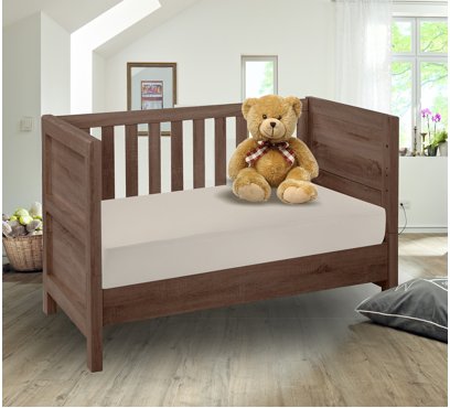 Jersey plachta s lycrou do postieľky JD17 – latte – 60–70 × 120–140 cm