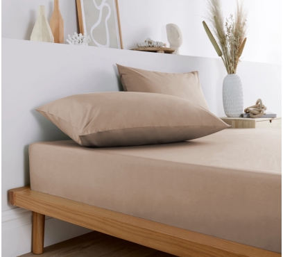 Svetlo hnedé džersejové prestieradlo s lycrou