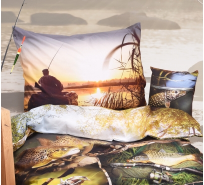 Obrazová posteľná súprava s motívom RYBÁRČENIE (1)