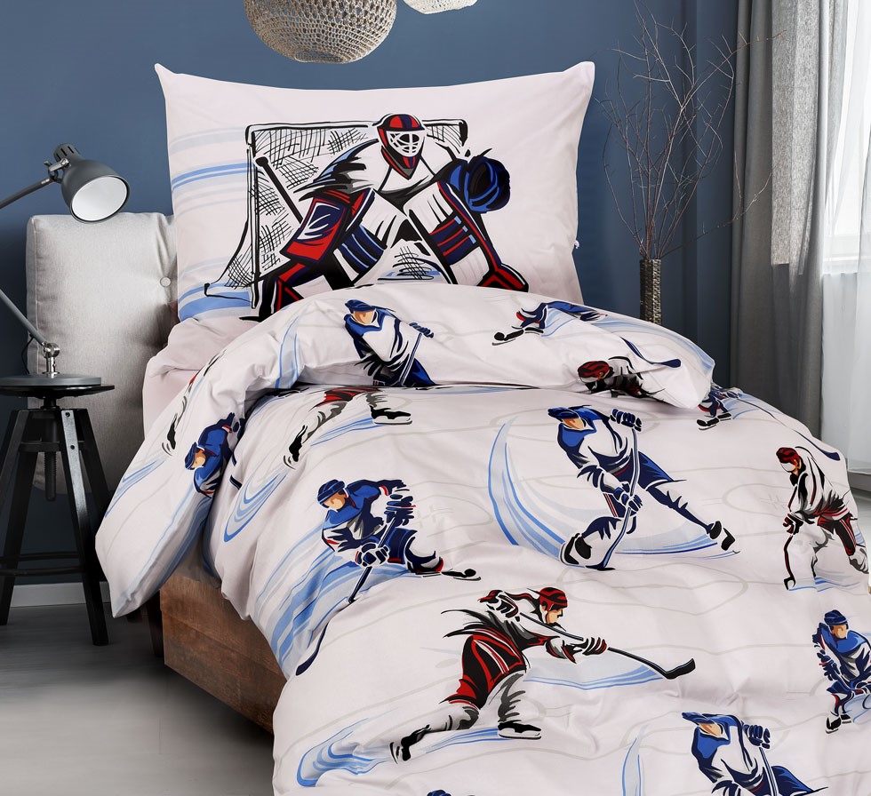 Obrazová posteľná súprava bavlna exclusive HOKEJ