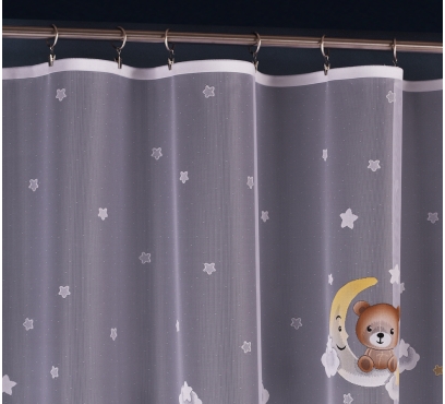 Detská žakárová záclona s farebnými motívmi (2)