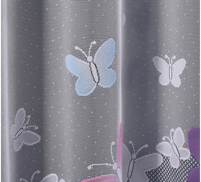 Detská žakárová záclona s farebnými motívmi (2)