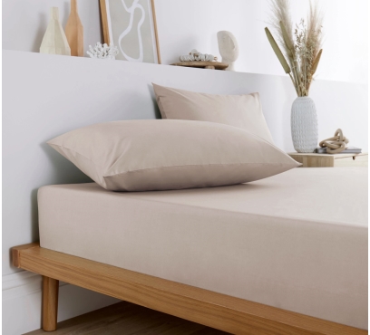 Béžové džersejové prestieradlo s lycrou