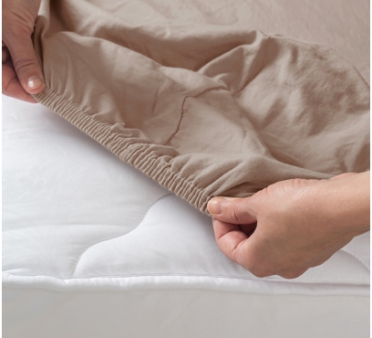 Svetlo hnedé džersejové prestieradlo s lycrou (2)