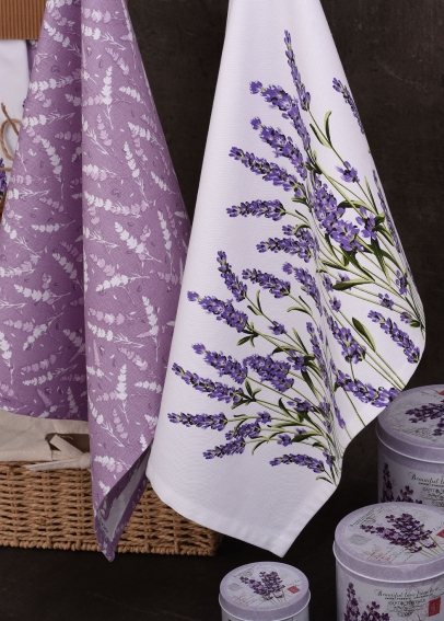 Savé bavlnené utierky UT58 - Motív levanduľa - JIMI Textil (3)