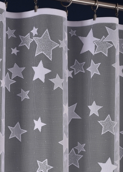 Metrážna žakárová záclona - Hviezdy (3)
