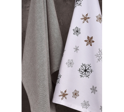 Bavlnené utierky so zimným motívom snehových vločiek (UT42) - JIMI Textil (1)