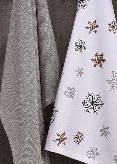 Bavlnené utierky so zimným motívom snehových vločiek (UT42) - JIMI Textil (1)