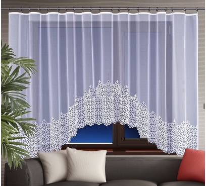 Hotová oblúková záclona žakárového typu