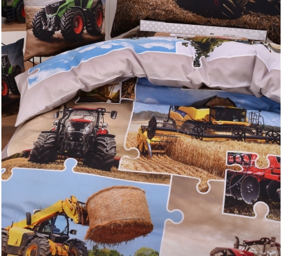 Obrazová posteľná súprava s motívom TRAKTORY (1)