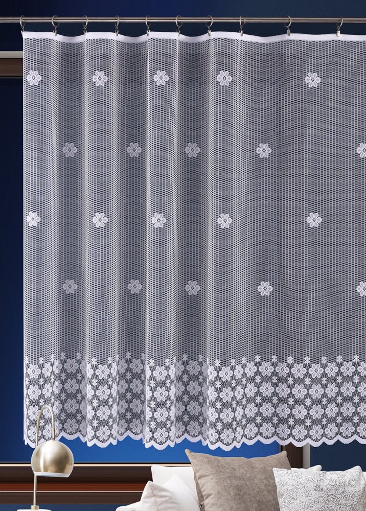 Metrážová záclona JIMI Textil M103 - květy