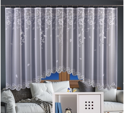 Hotová oblúková záclona žakárového typu