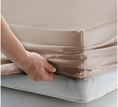 Svetlo hnedé džersejové prestieradlo s lycrou (1)