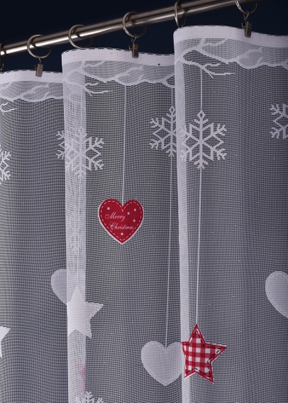 Metrážna žakárová záclona - Vianočná (2)