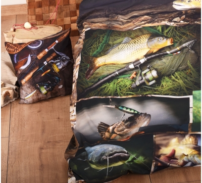 Obrazová posteľná súprava s motívom RYBÁRČENIE (2)