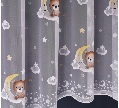 Detská žakárová záclona s farebnými motívmi (1)