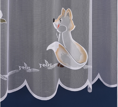 Detská žakárová záclona s farebnými motívmi (1)