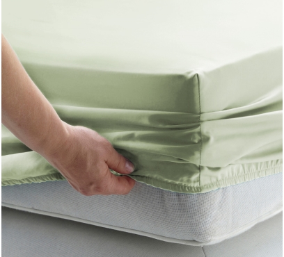 Svetlo zelené jersey prestieradlo s lycrou (1)