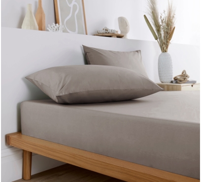 Béžovo-sivé džersejové prestieradlo s lycrou