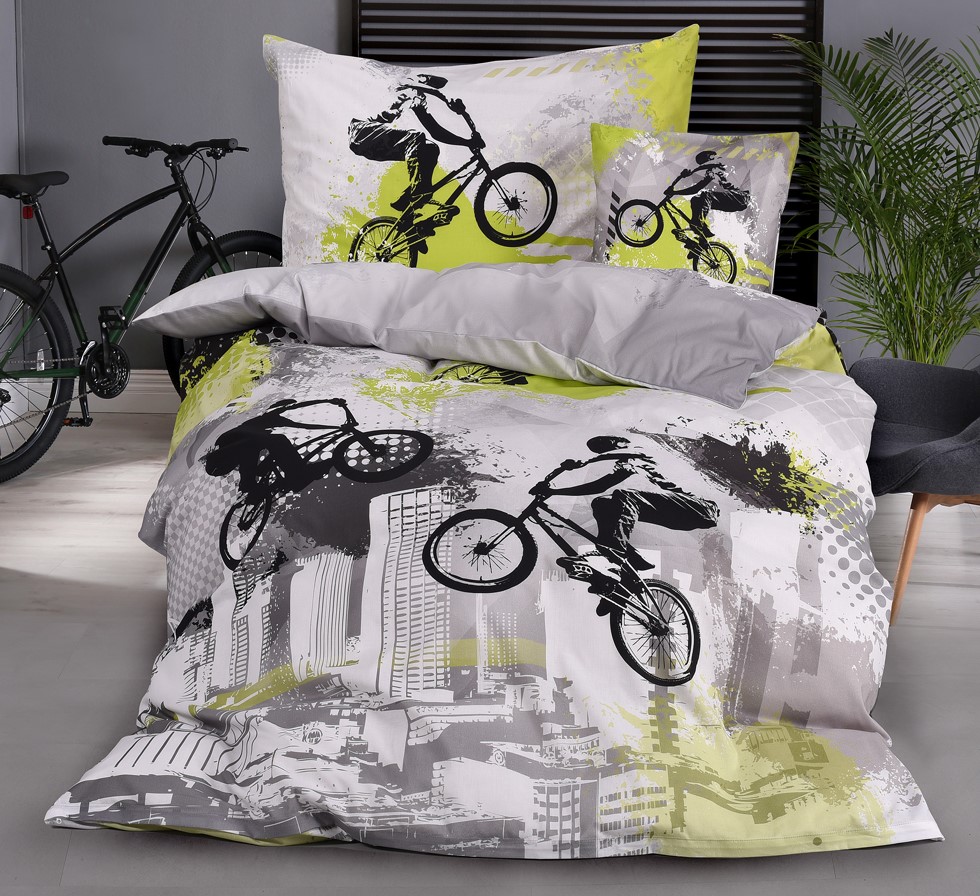 Obrazové foto obliečky s motívom bicykle / cyklista / BMX. JIMI Textil - LS121