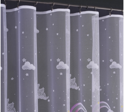 Detská žakárová záclona s farebnými motívmi (1)