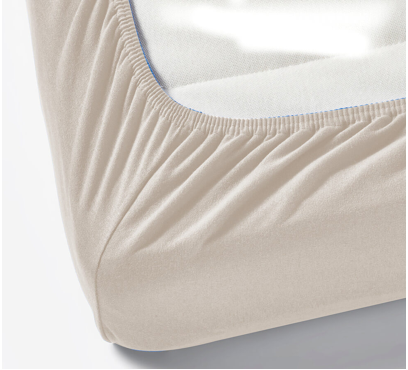 Jersey plachta s lycrou do postieľky JD17 – latte – 60–70 × 120–140 cm (1)