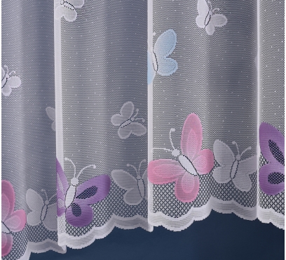 Detská žakárová záclona s farebnými motívmi (1)