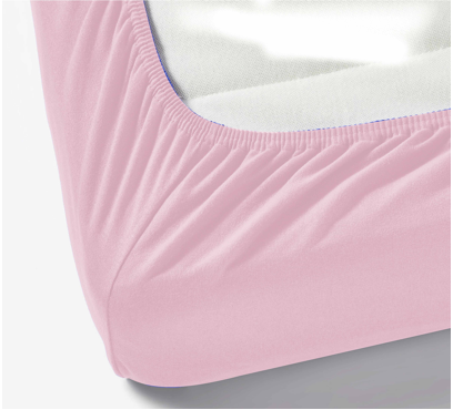 Jersey plachta s lycrou do postieľky JD22 – ružová – 60–70 × 120–140 cm (1)
